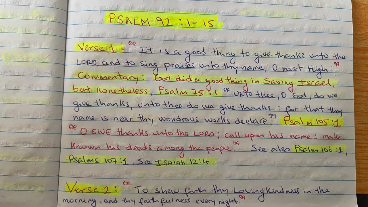 PSALM 92:1-15