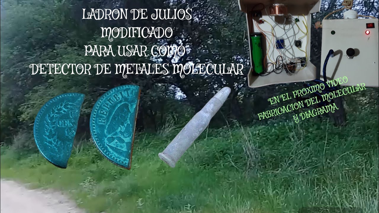 PRUEBA EN CAMPO DE DETECTOR LCLF ( LADRON DE JULIOS CONVERTIDO A DETECTOR DE METALES) 