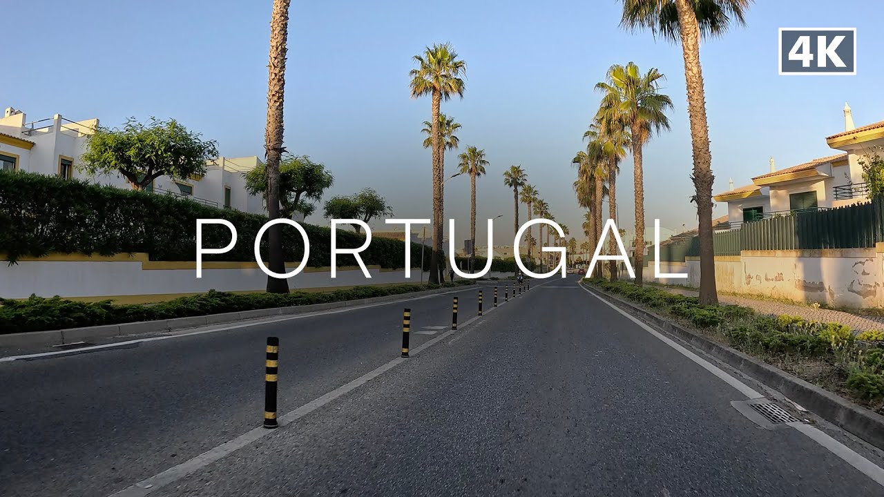 Golden Hour Drive on Algarve Coastal Road from Armação de Pêra to Albufeira | POV 4K