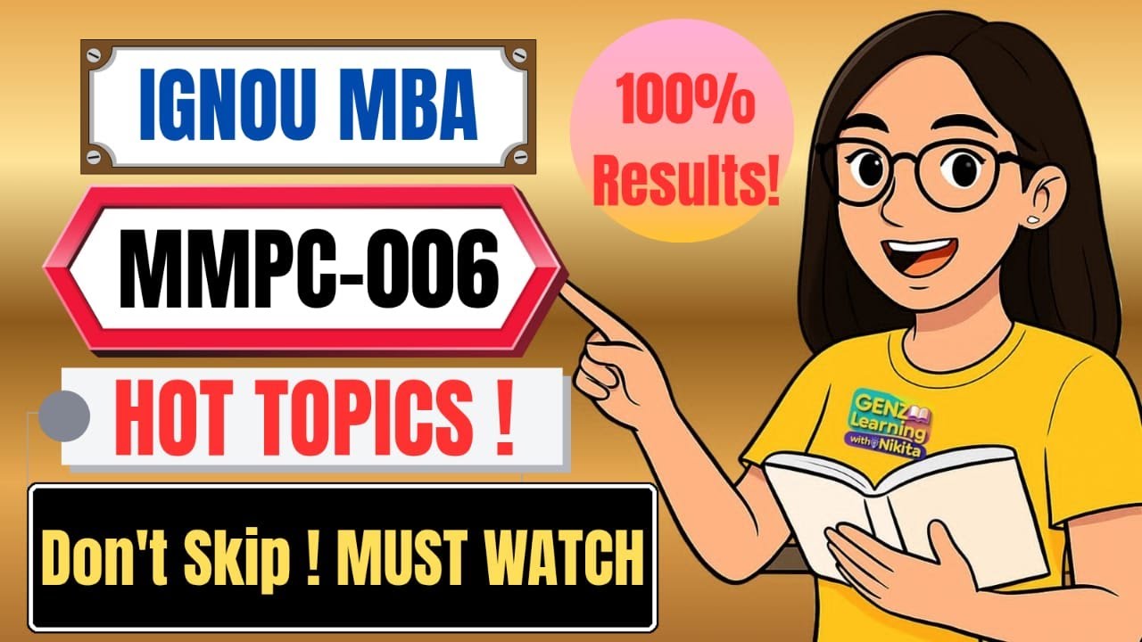 MMPC 006 Important Questions | Marketing Rapid Revision in 20 Mins | IGNOU MBA Dec 2025 Exam | Hindi