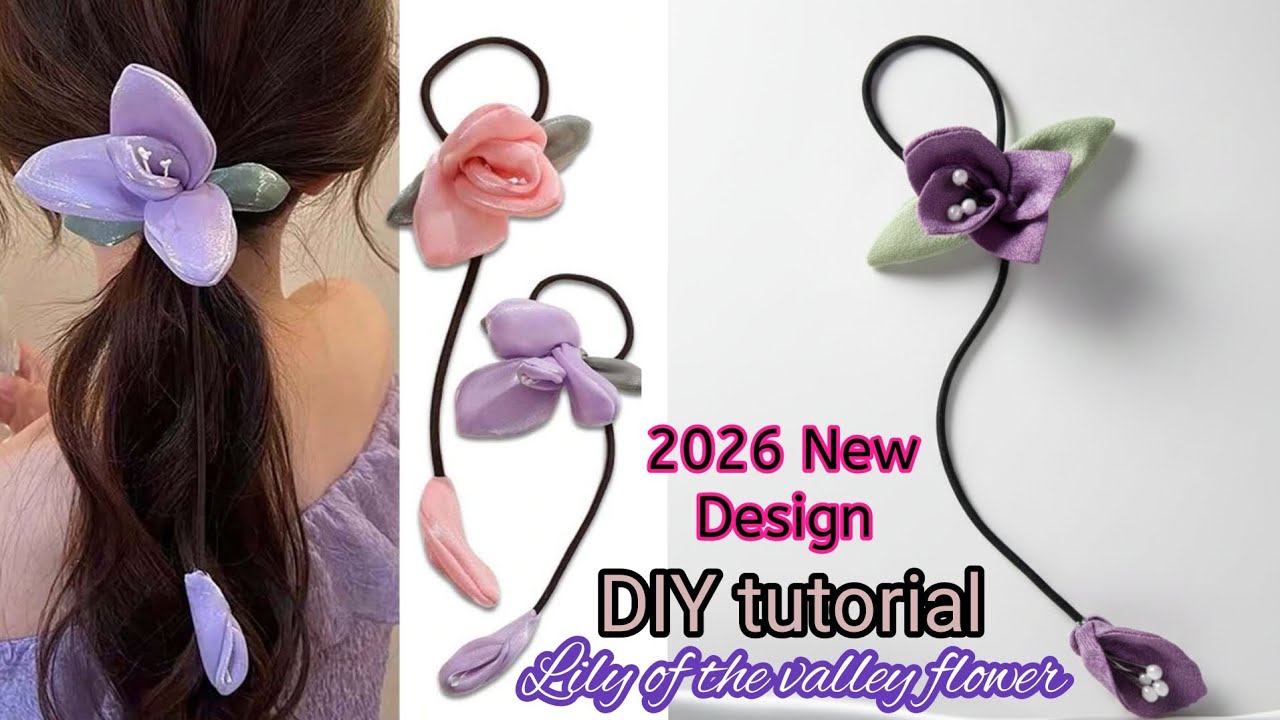 2026 New Design Lily of the Valley Flower DIY 🌸 | Hair Accessory Tutorial/Korean rubber band making