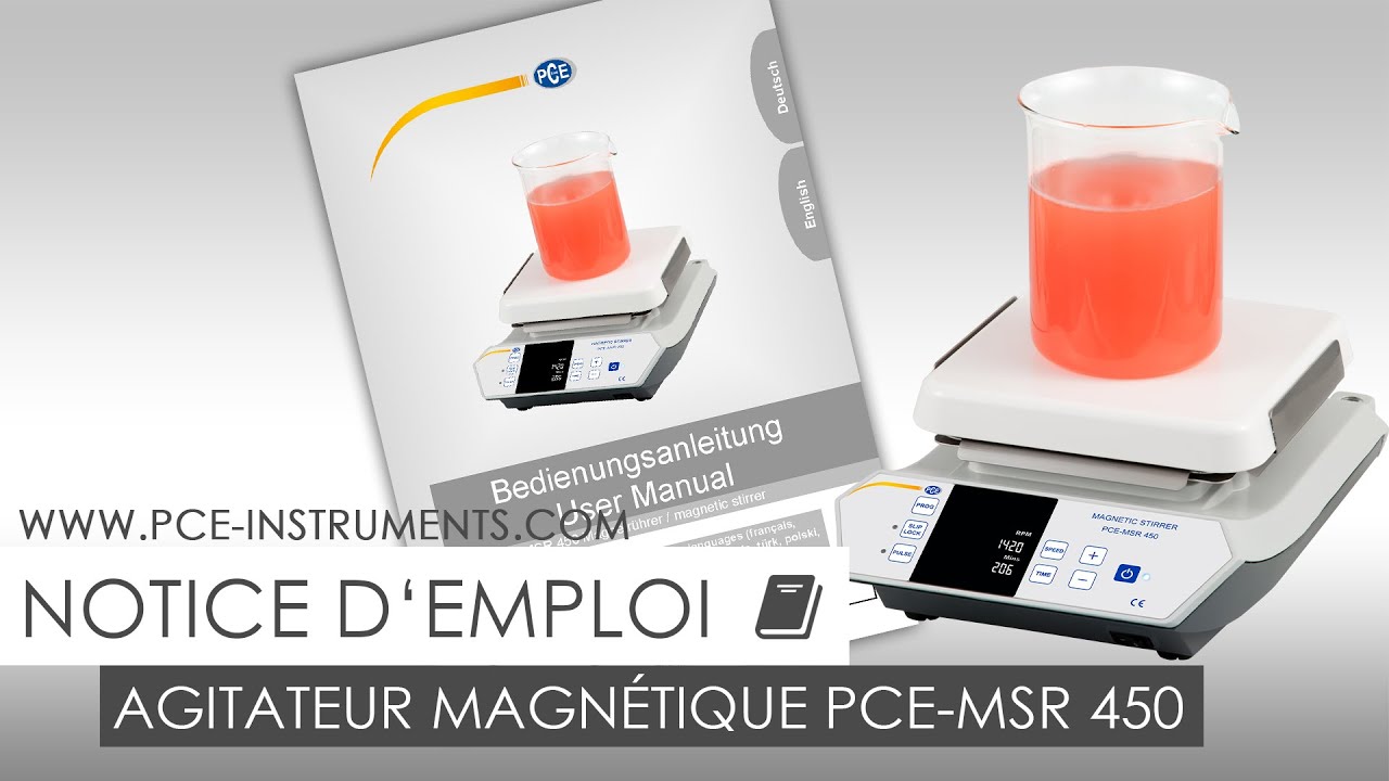 Notice d'emploi de l'agitateur magn&eacute;tique PCE-MSR 450 de #PCEInstruments