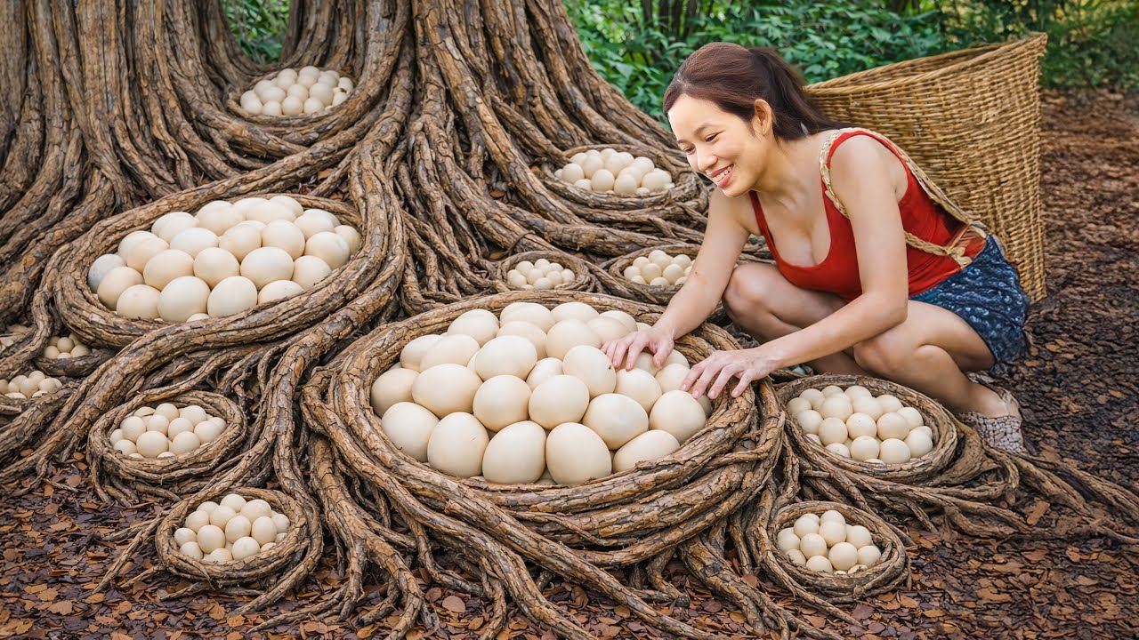 Harvesting THOUSANDS of Duck Eggs on a Huge Poultry Farm | Tasty Fried Eggs SOLD OUT Fast!