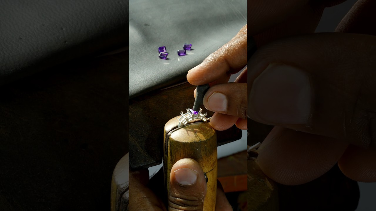 Amethyst Ring in process #jewelleryaddict #shorts