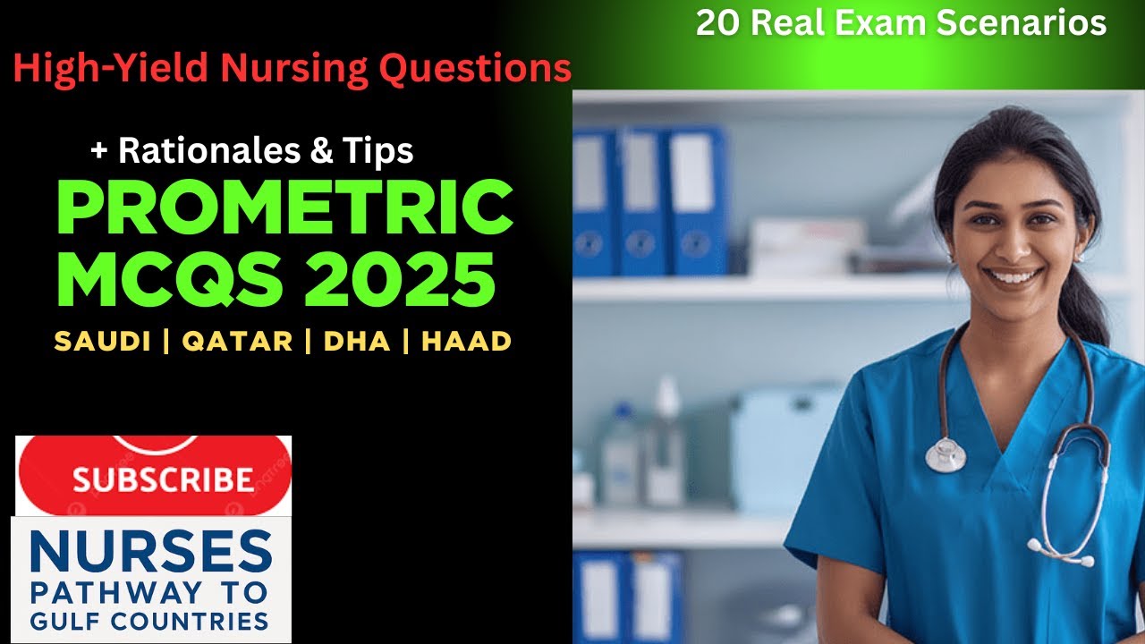 Prometric MCQs 2025 Real Exam | DHA, HAAD, MOH, Saudi, Qatar | Answers + Rationales