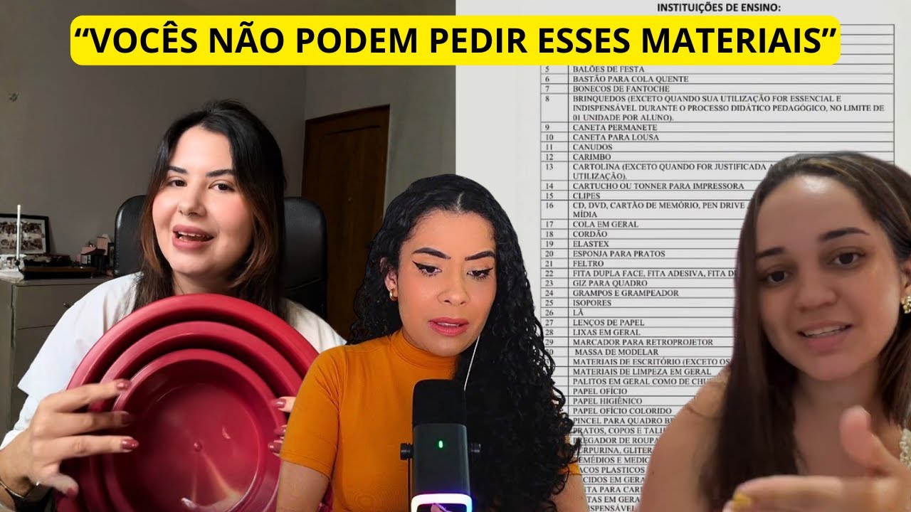 MÃES SE INDIGNAM COM LISTA DE MATERIAL ESCOLAR DE 2026