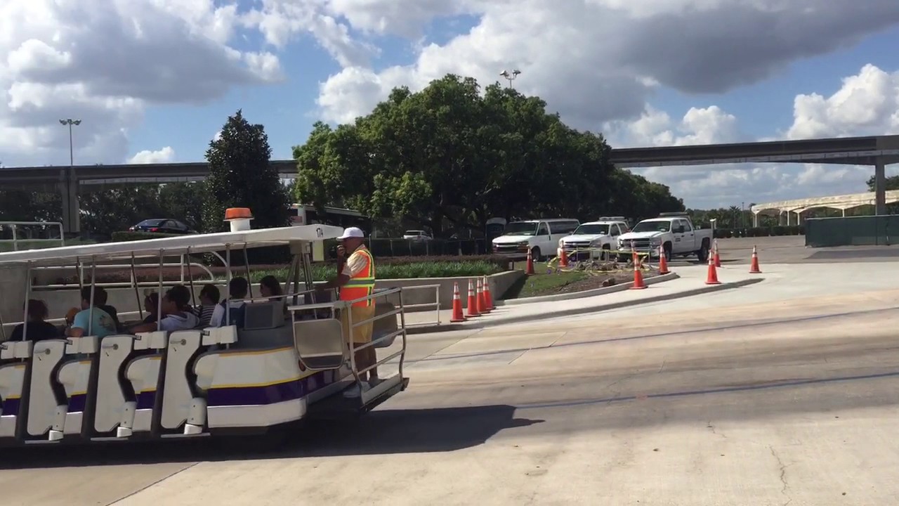 Trams at Disney World's Transportation and Ticket Center