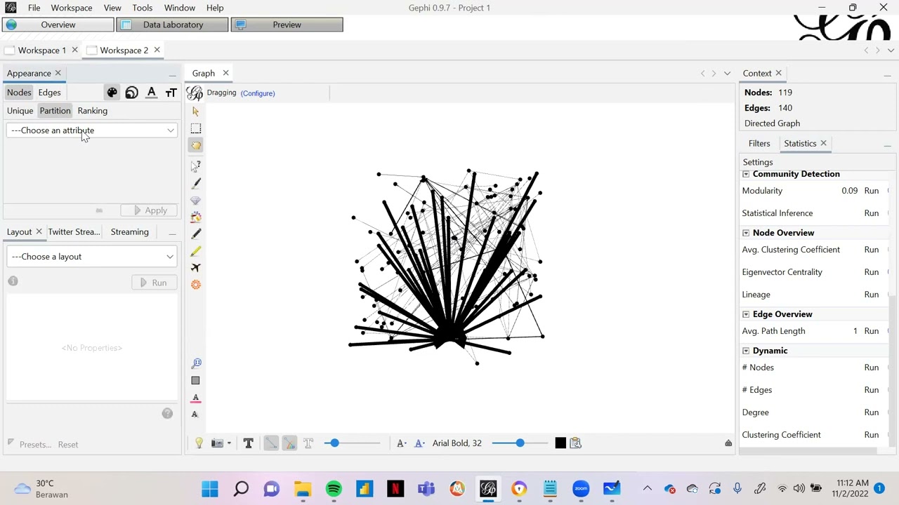 #4 Data Processing Network Analysis Menggunakan Gephi