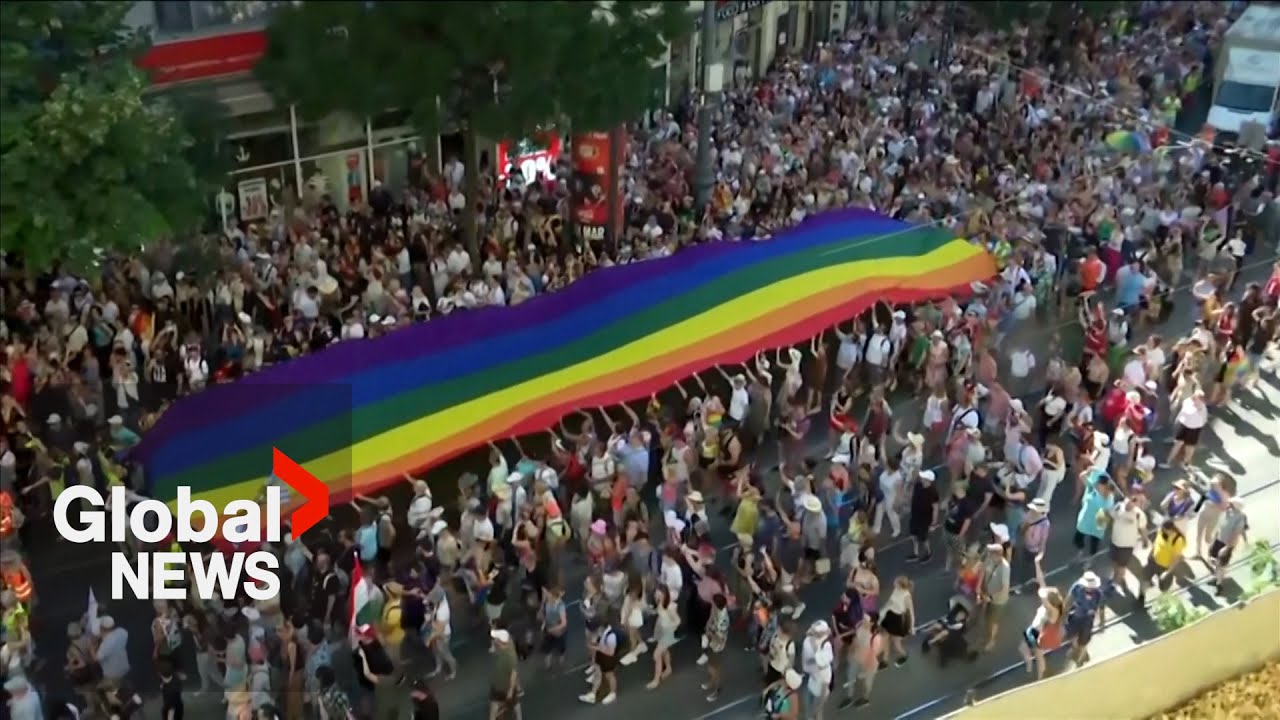 "Love is more important than power": Thousands defy Hungary’s ban, march in Budapest Pride Parade