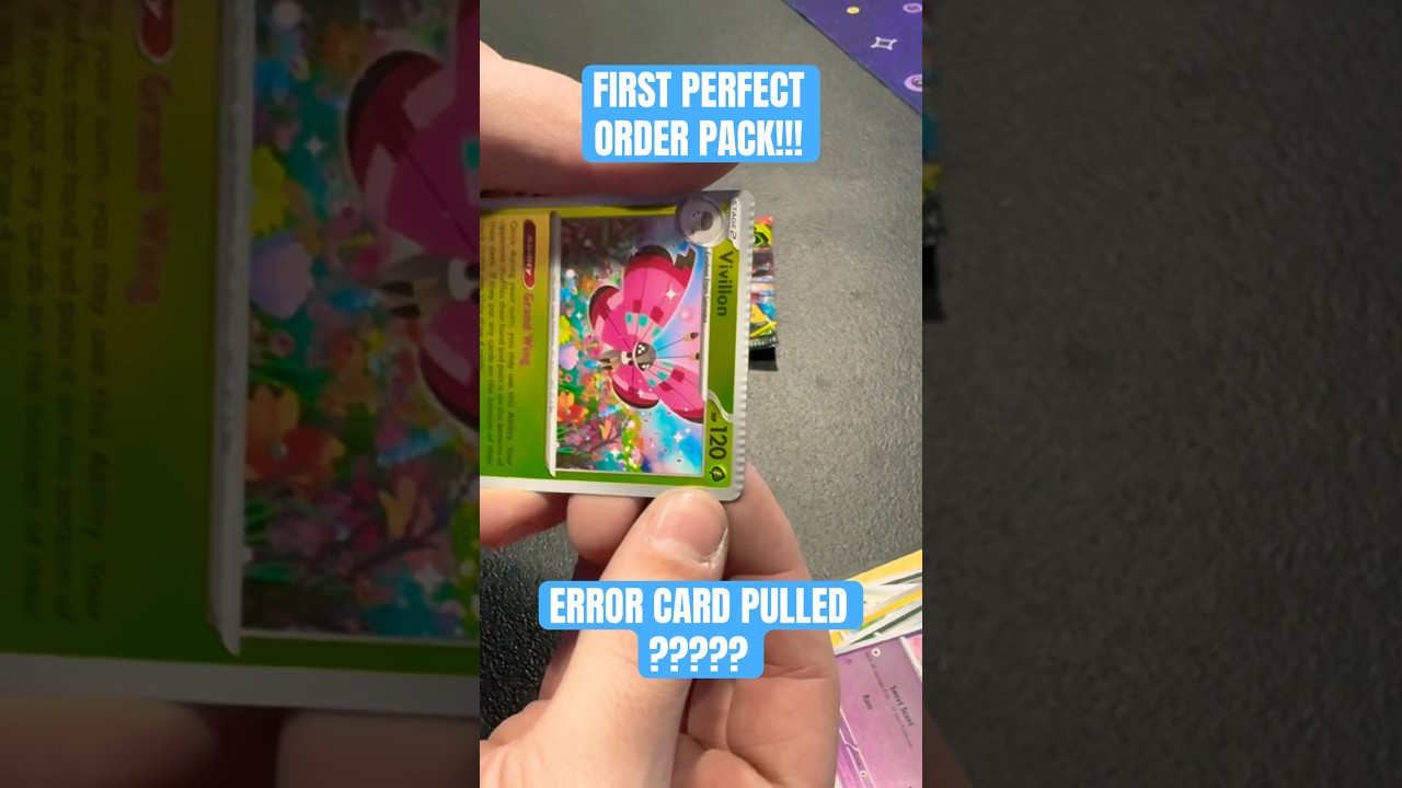 WE PULLED AN ERROR CARD!!! #perfectorder #pokemon #packopening #foryou #shorts