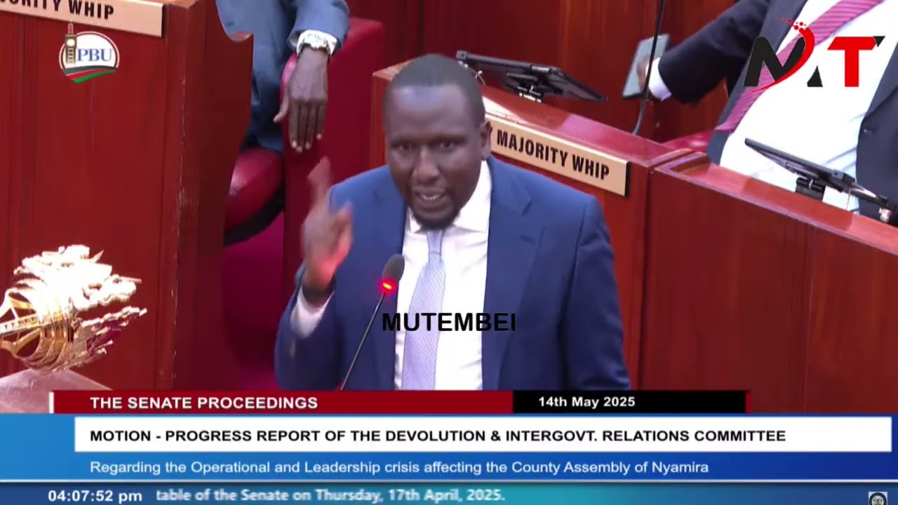 LISTEN WHAT MAJORITY LEADRER IN SENATE SAID OVER NYAMIRA COUNTY ASSEMBLY