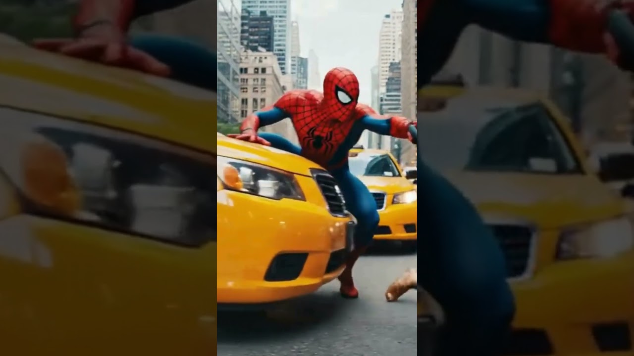 Spider Man Rescues Baby from Dangerous Taxi Accident 🕸️💙