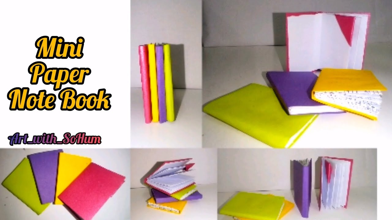 DIY MINI NOTEBOOKS OUT OF ONE SHEET-EASY & BEAUTIFUL CRAFT IDEAS -SCHOOL CRAFT IDEAs