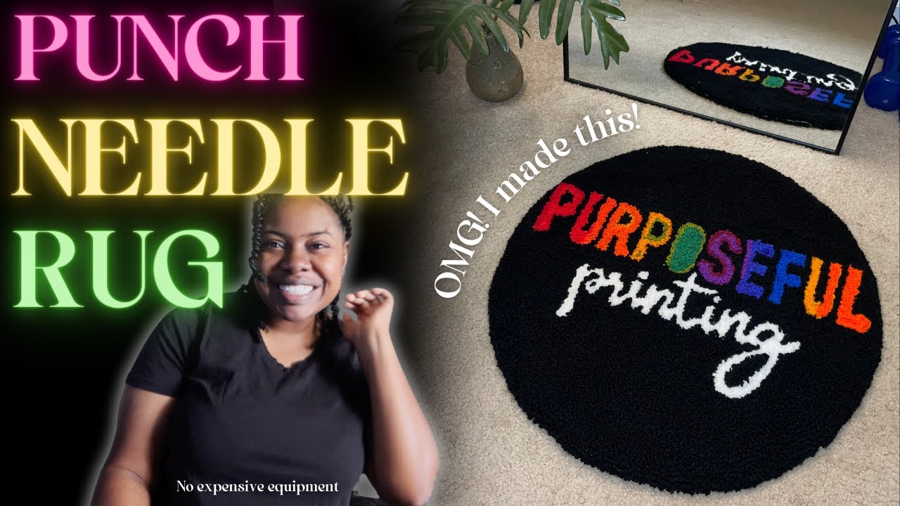 DIY Punch Needle Rug | How to make a punch needle rug | Rug Tufting
