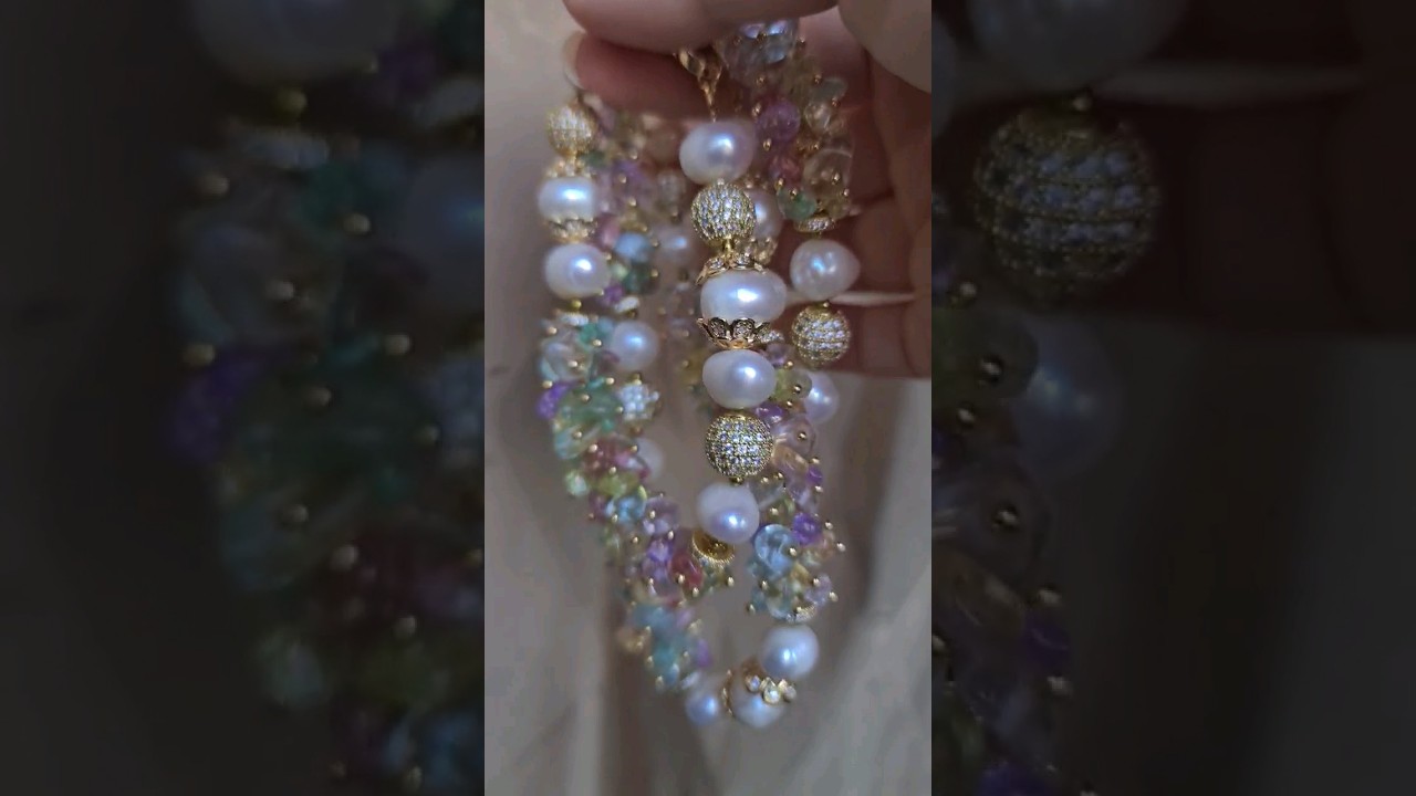 Украшения с натуральным жемчугом #jwellery #handmade #pearl  #колье #браслет #ручная_работа #гламур