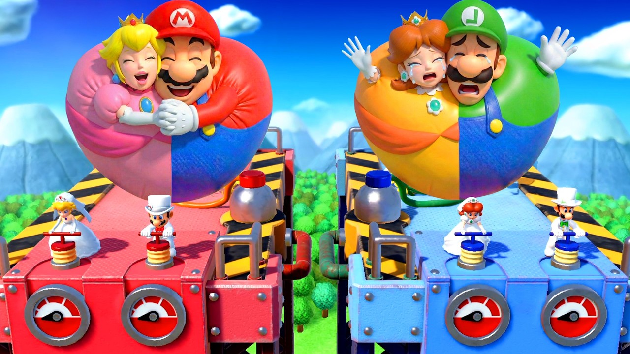 【マリオパーティシリーズ】カップル同士のバトル対決 ピーチ & マリオ VS デイジー & ルイージ | Mario Switch
