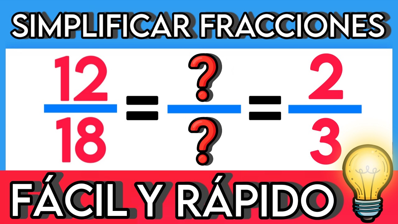 ▶️ Aprende a SIMPLIFICAR FRACCIONES en minutos 🔥