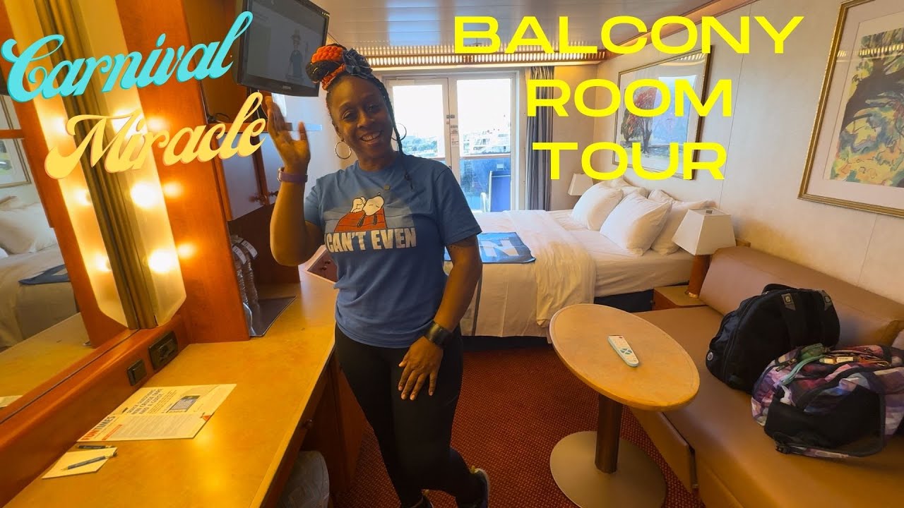 Carnival Miracle Balcony Room Tour 5265 4K