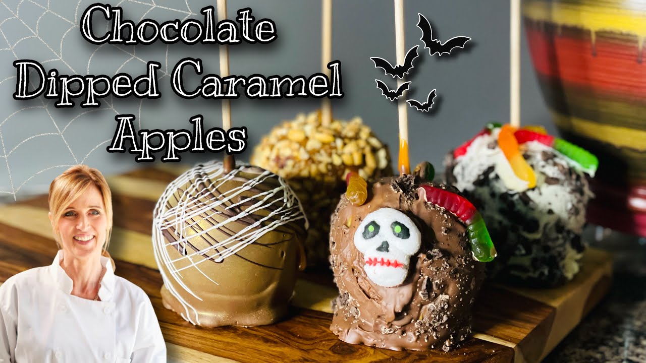 Chocolate Dipped Caramel Apples |  Easy DIY Recipe