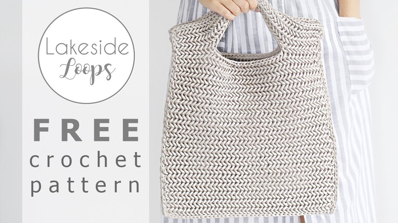 Neo Herringbone Single Crochet Bag FREE Crochet Pattern Video Tutorial