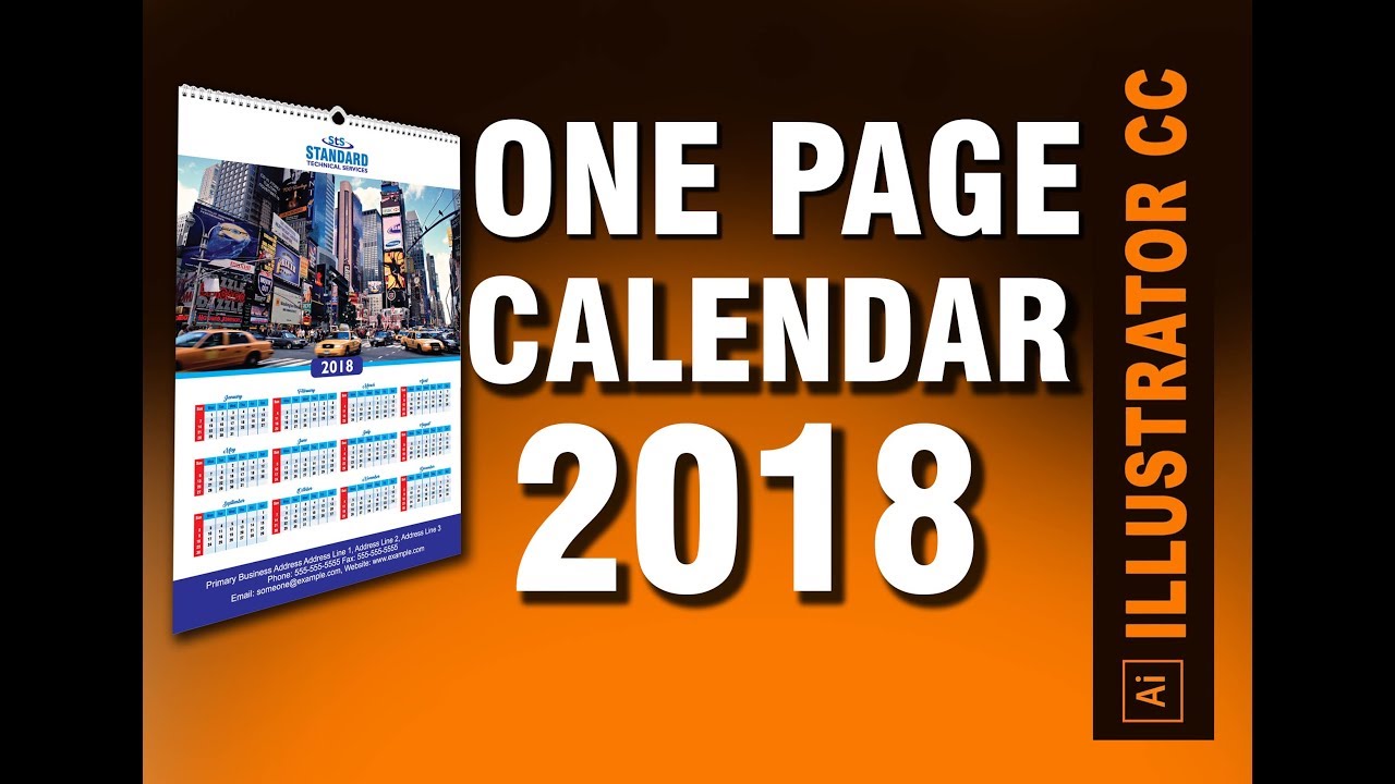 How to create a One Page Calendar In Adobe Illustrator