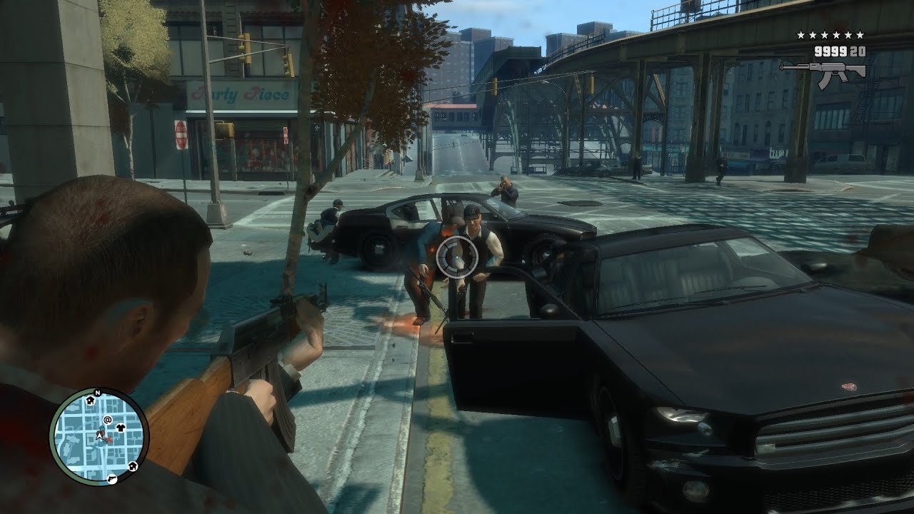 GTA IV Insane 6 Star Wanted Level Police FIB Shootout + Escape