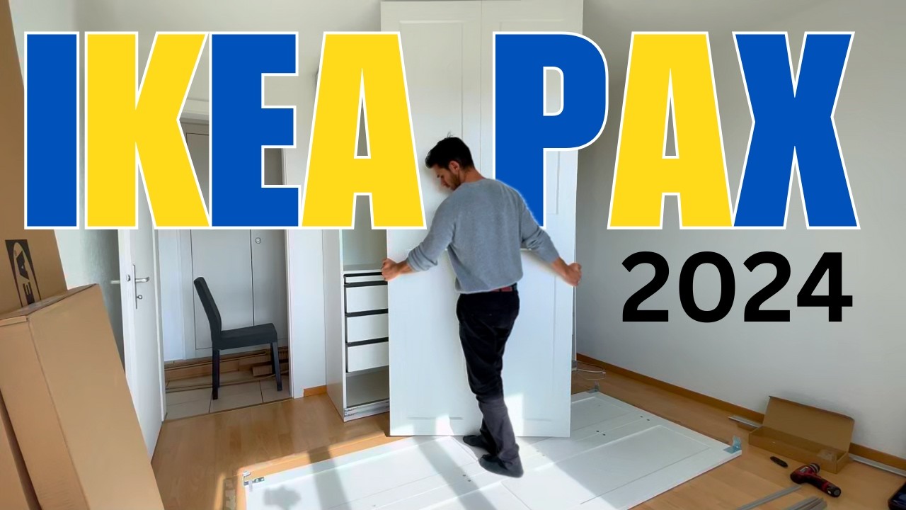 Как собрать новый шкаф ИКЕА ПАКС 2024 (часть 3) с раздвижными дверями