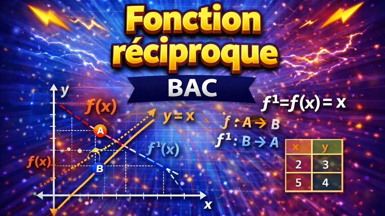 Fonction réciproque – BAC | Cours clair avec exemples #bac 