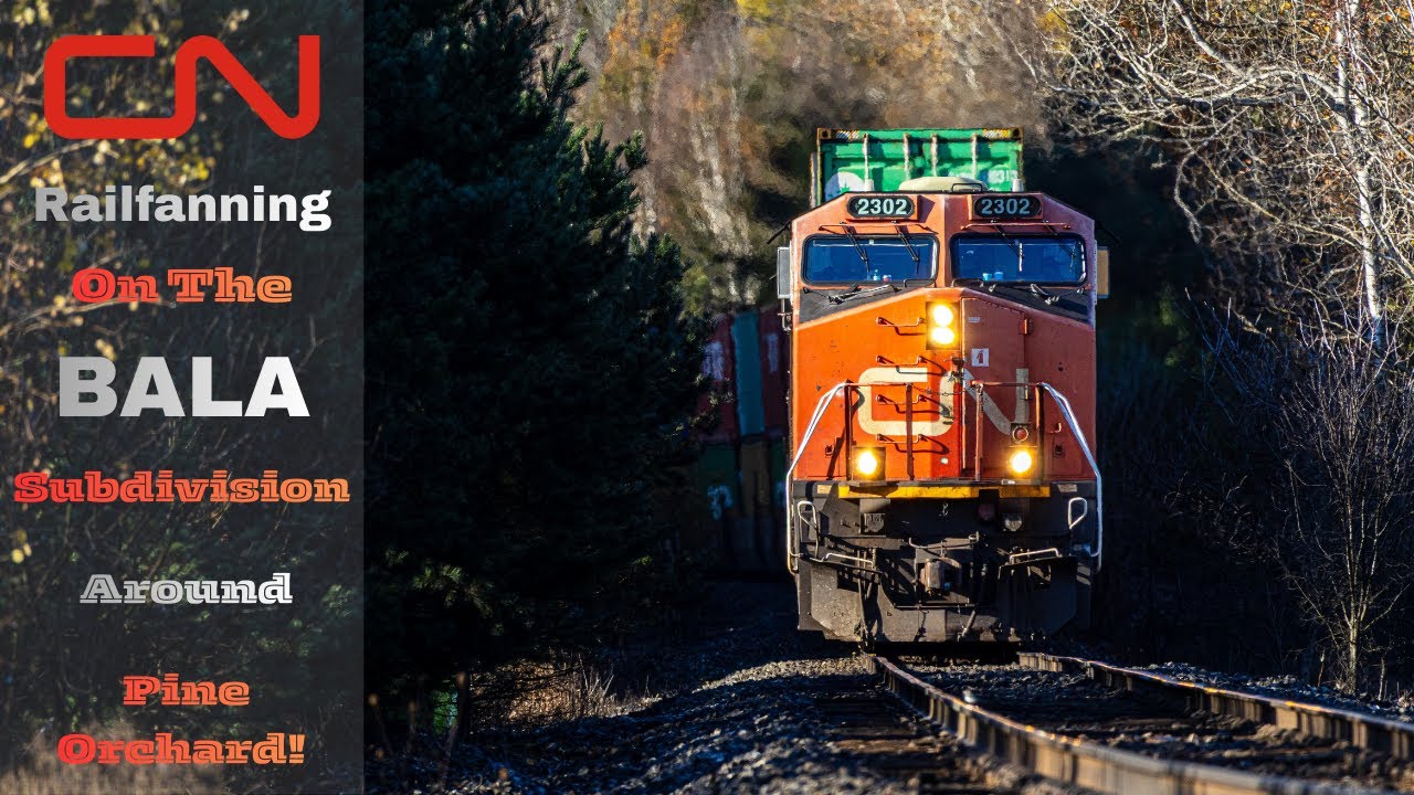 Railfaning the CN Bala Subdivision around Pine Orchard Ontario￼