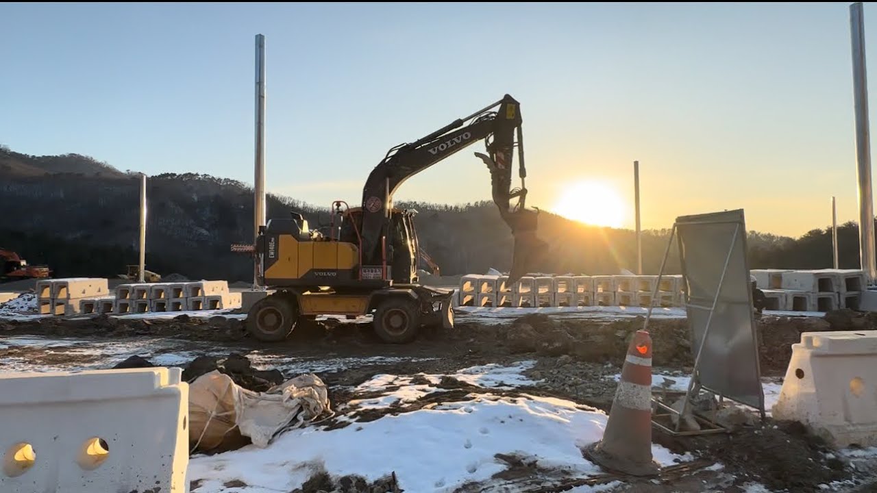 My Real Working Place Train Station / Heavy Equipment Construction 🚧 #Excavator #roller #dumptruck