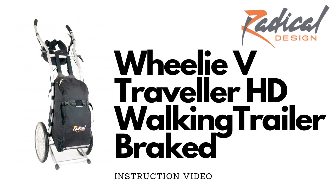 Wheelie V Traveller HD Walking Trailer braked