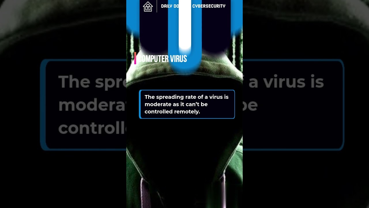 What is the difference between a Computer Virus, and a Computer Worm? #cybersecurity #shorts #virus
