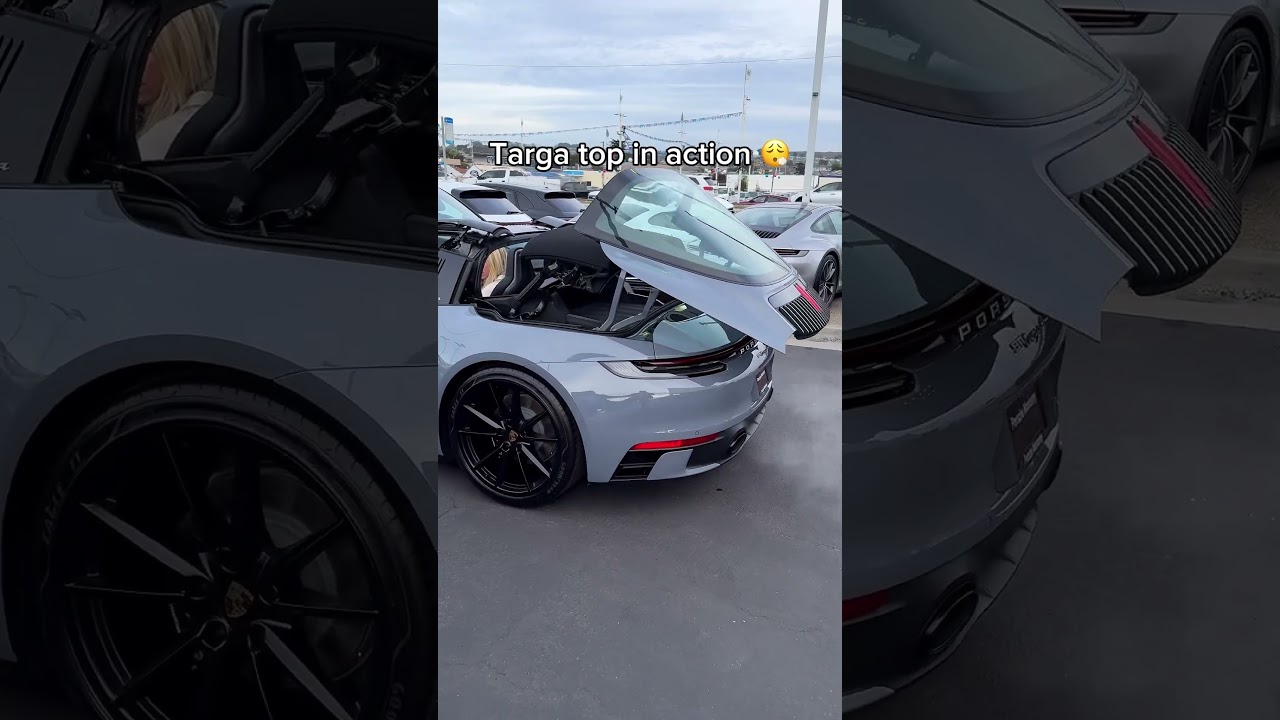 2024 Porsche 911 Targa 4S targa top in operation 🔥