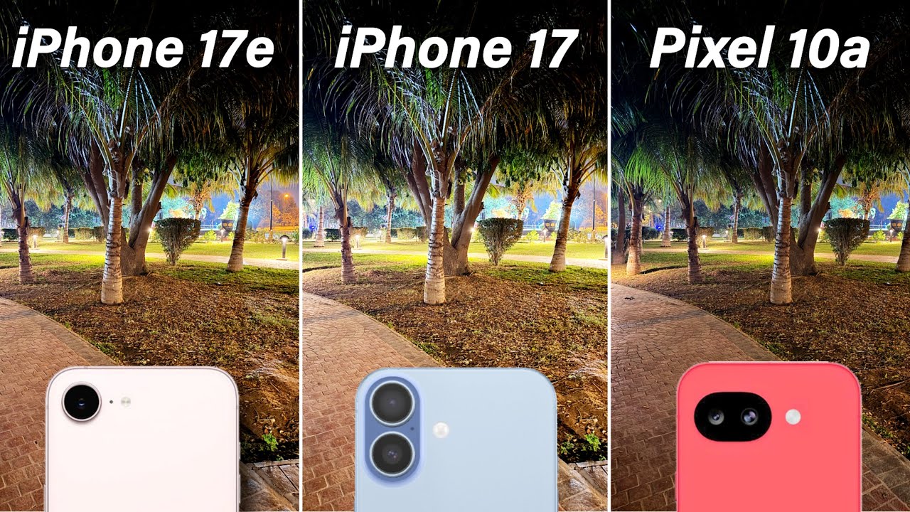iPhone 17e vs iPhone 17 vs Google Pixel 10A Camera Test