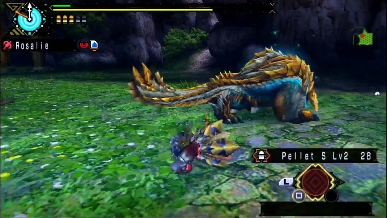 MHp3rd: High Rank Dual Zinogre vs Rapidfire Pellet 7' 31