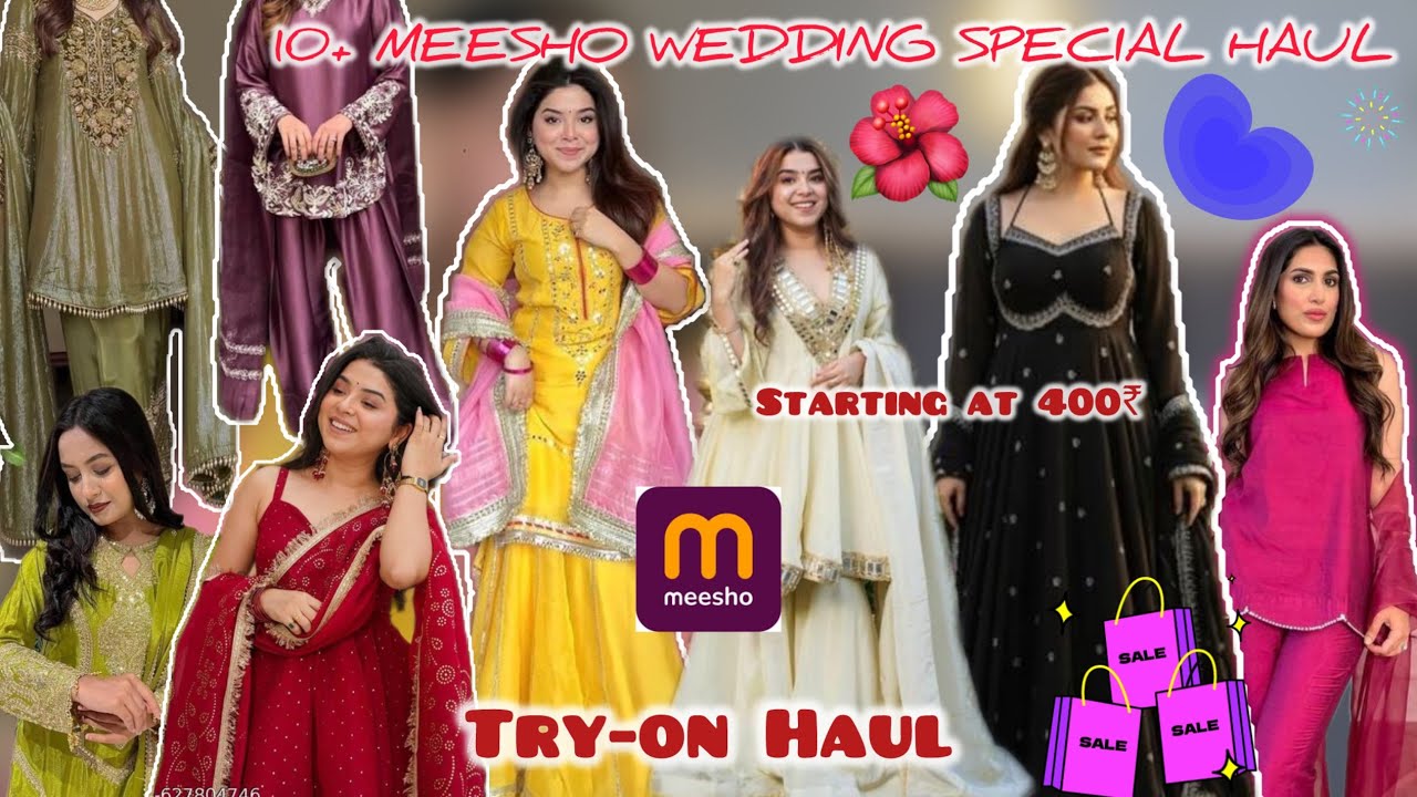 *HUGE* Meesho Party Wear & Wedding Suit Haul 😍🔥 | Elegant & Budget-Friendly Ethnic Collection 👗✨💛 
