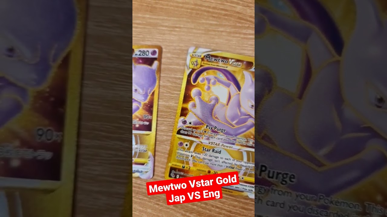Mewtwo Vstar Gold Japanese VS English