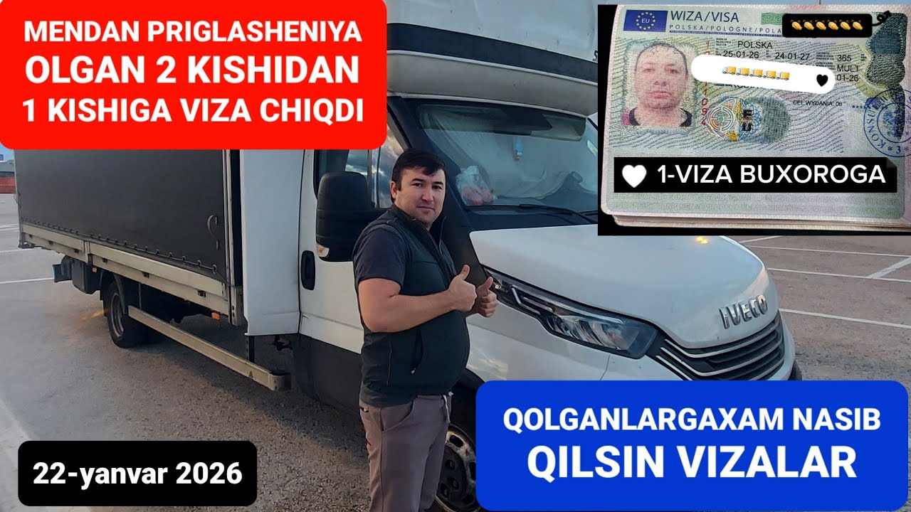 MENDAN PRIGLASHENIYA OLGAN AKAMIZGA VIZA CHIQDI#polsha #polshagaish #rek #uzb 