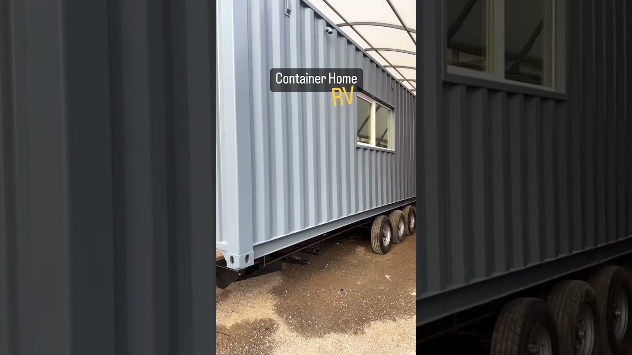 Container on Wheels 🛞 🛞 💨 #containerhome #shippingcontainer #tinyhouse #containerhomedesign