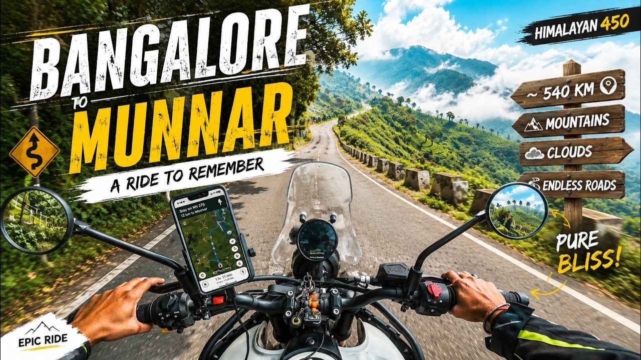 Bangalore to Munnar Bike Ride | Solo Ride on RE Himalayan 450 | Scenic Western Ghats Journey | EP01