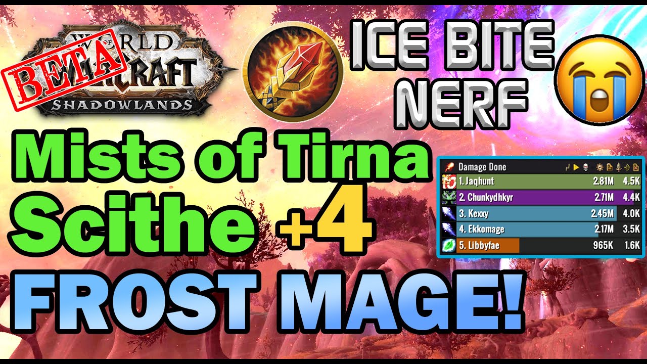 Frost Mage Shadowlands - Mists of Tirna Scithe +4 - Night Fae Dungeon Beta Testing World of Warcraft