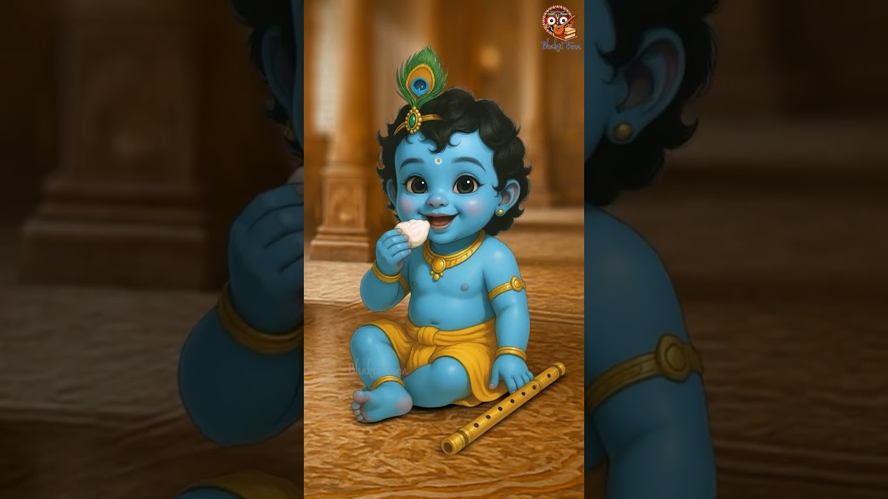 नटखट ठाकुर जी और बछड़े के दांत @BhaktiPath #indreshji #animation #katha #krishnaleela #radharani