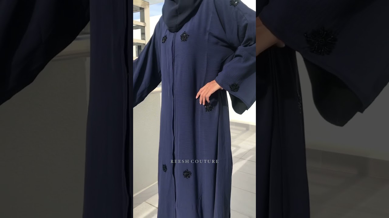 BEADED ABAYA shop from our couture range of abayas @reeshcouture Instagram 