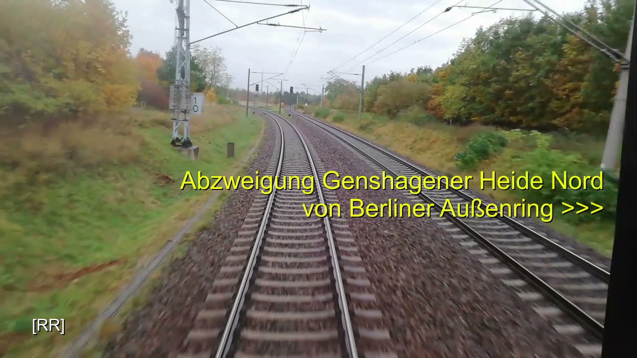 Blankenfelde-Großbeeren über Berliner Außenring und die Kramerkurve alias Schleife