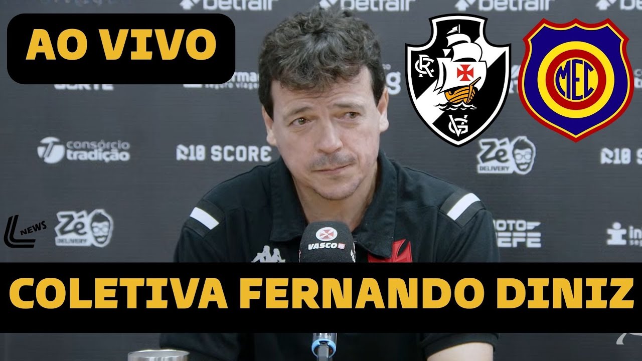 COLETIVA FERNANDO DINIZ AO VIVO - MADUREIRA 0 X 0 VASCO EM SÃO JANUÁRIO - ENTREVISTA DINIZ AO VIVO