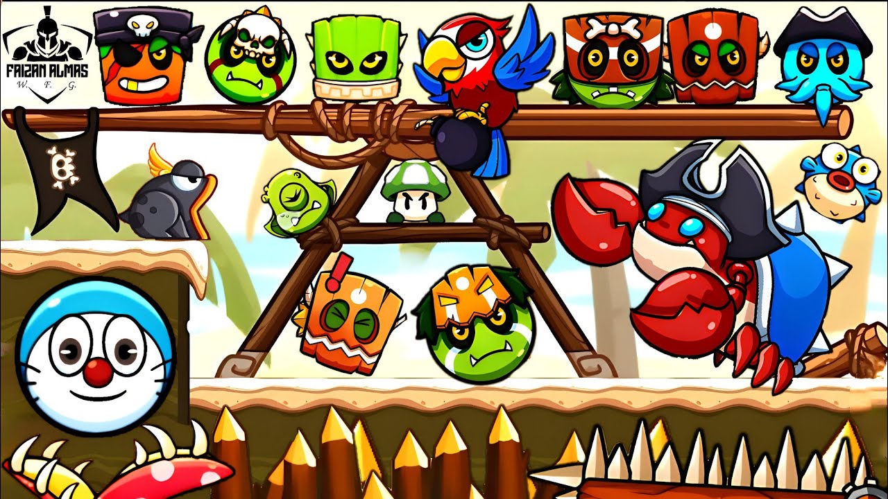 Ball W - Roll to Miracle Island | Treasure island Boss Fight | MGIF | Gameplay WFG