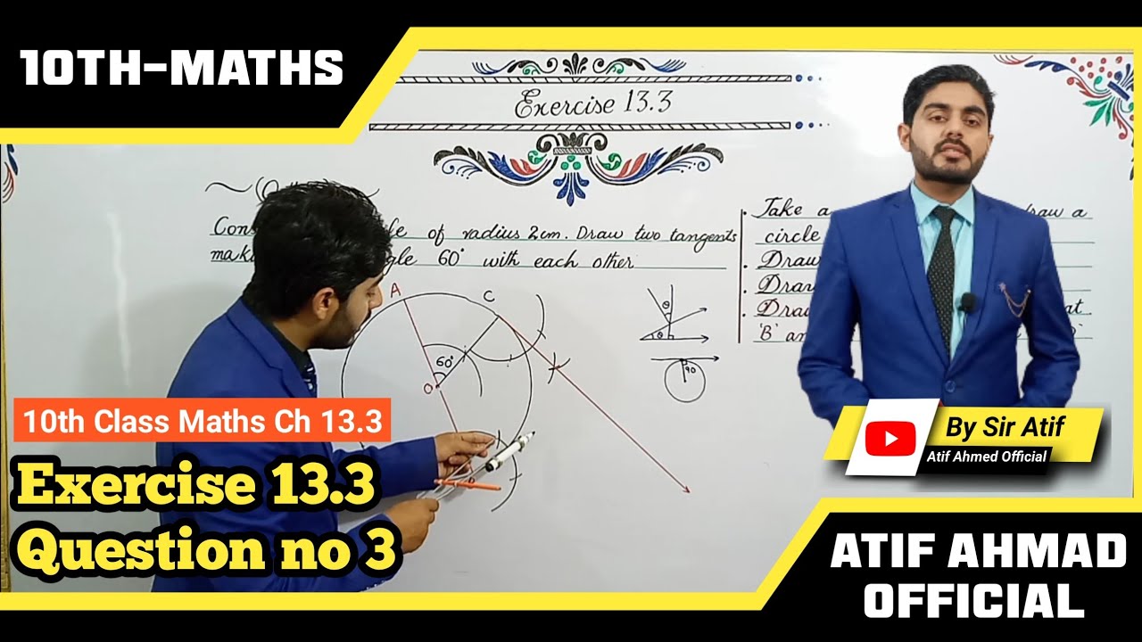 Exercise 13.3 class 10 question 3 | ex 13.3 class 10 question 3 | 10th class math city of ch 13