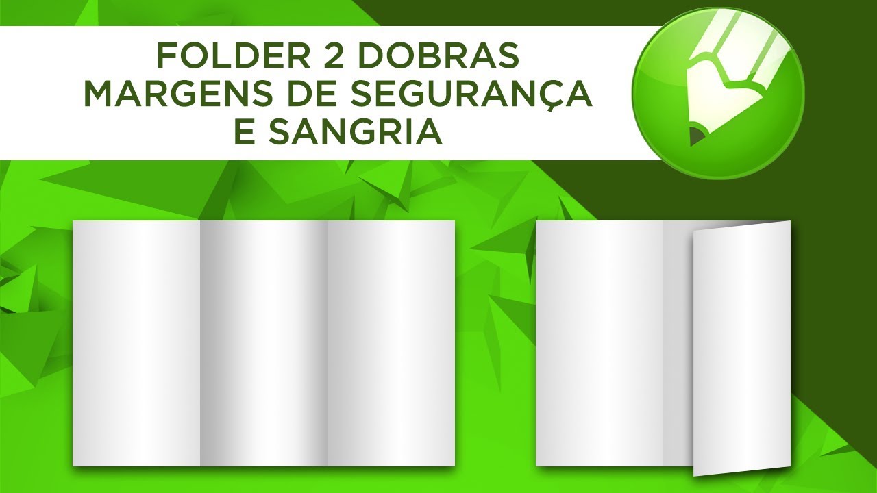 Folder 2 Dobras no Corel - Margem de segurança e Sangria
