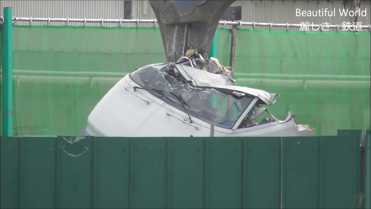 特急ｽｰﾊﾟｰあずさ E351系 60両 全車 解体終了！1両も保存される事無く 伝説へ 2018.6.9 JR長野総合車両センター　光panasd 896