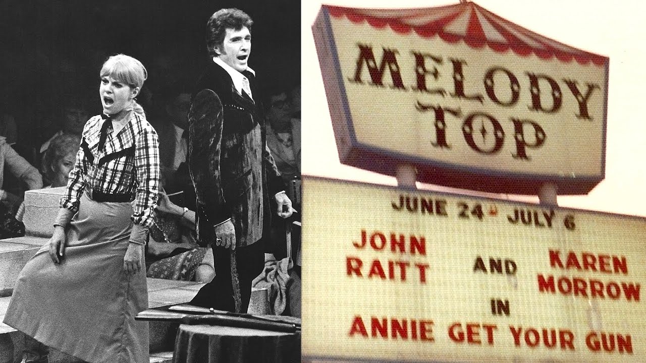 John Raitt and Karen Morrow in ANNIE GET YOUR GUN (1975) at Melody Top
